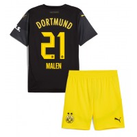 Camisa de time de futebol Borussia Dortmund Donyell Malen #21 Replicas 2º Equipamento Infantil 2024-25 Manga Curta (+ Calças curtas)